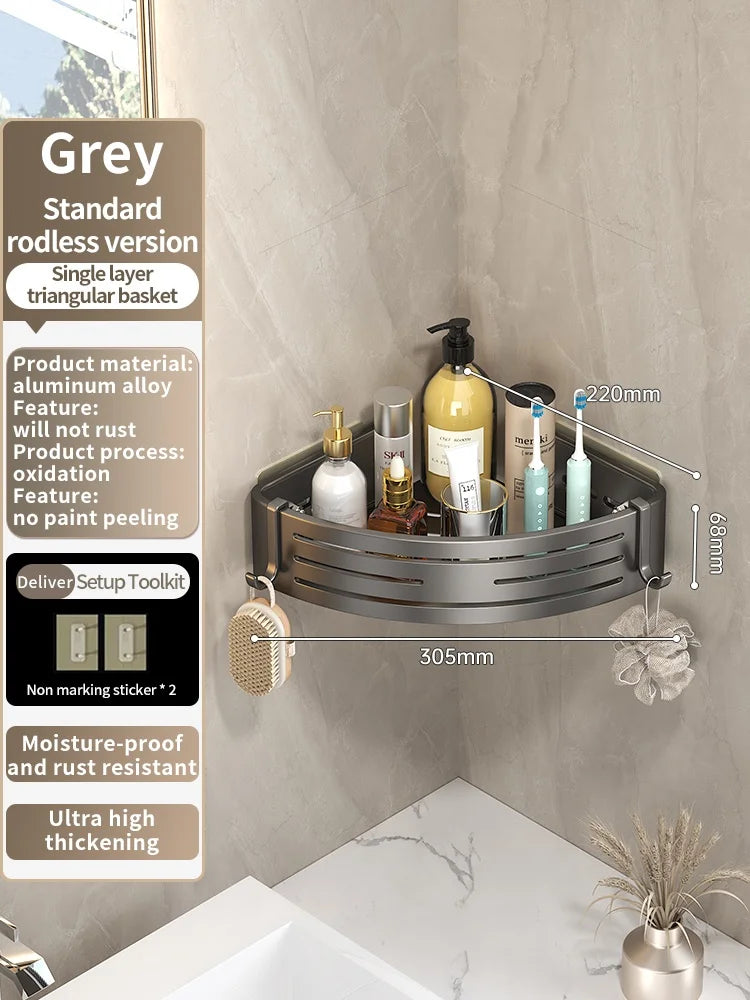 No Need To Drill Wall Installation Aluminum Bathroom