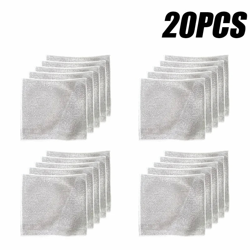 5/10/20/30pcs Dishcloths Multi-Purpose Wire Dishcloth Wet & Dry