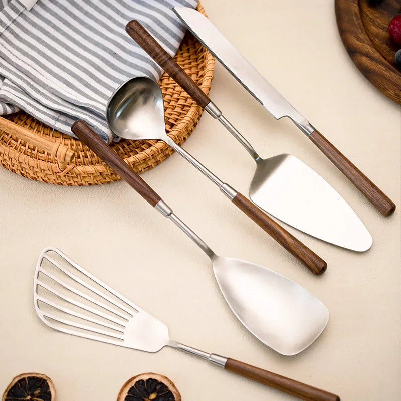 Jaswehome 5pcs Stainless Steel Cooking Spoon Frying Spatula