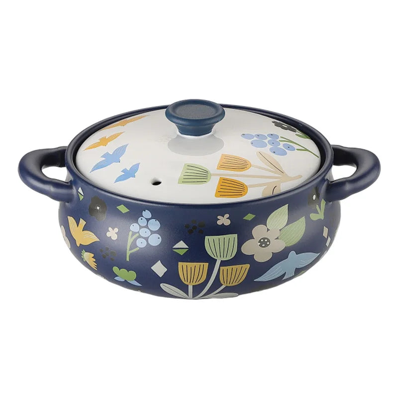 Korean Ceramic Casserole Creative Drum-Shaped Stew Pot Spodumene