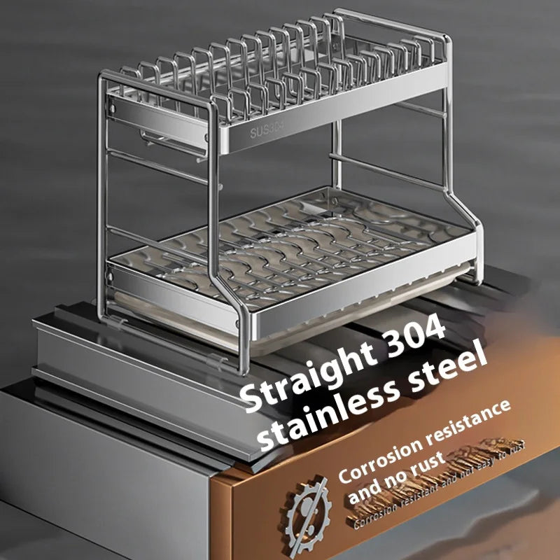 Dish Drainer Storage Organization Stainless Steels Drainer Dishes
