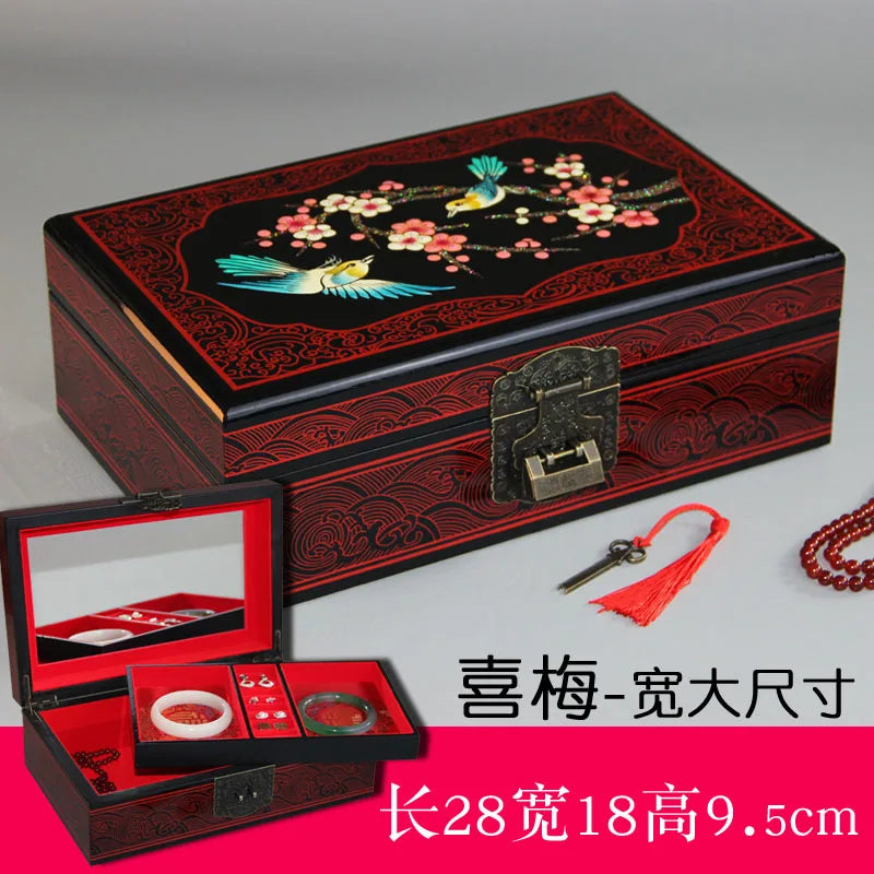 Chinese Style Wooden Lacquer Box Pu Er Tea