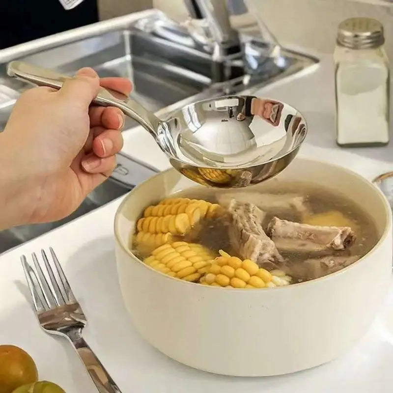 Short Handle Large Ramen Bouillon Spoon Deepen Tablespoons