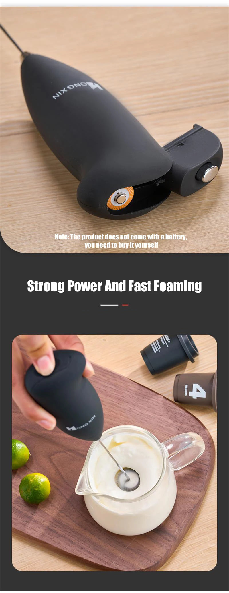 Mini Electric Milk Foamer Blender Wireless Coffee Whisk