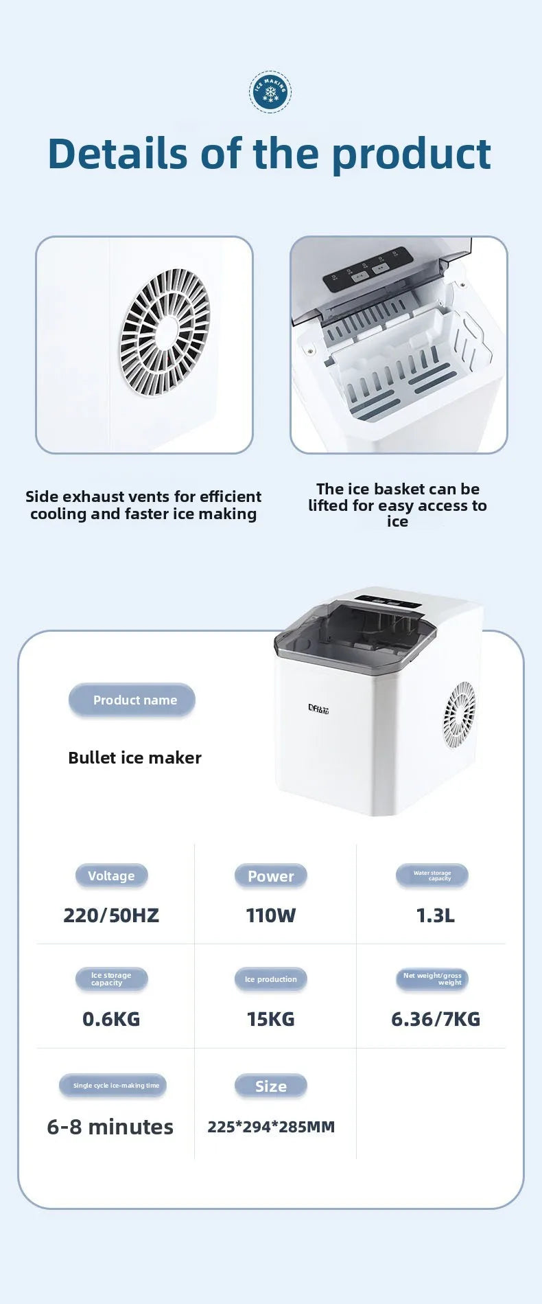3l Small Ice Maker Mini Block Ice Dormitory