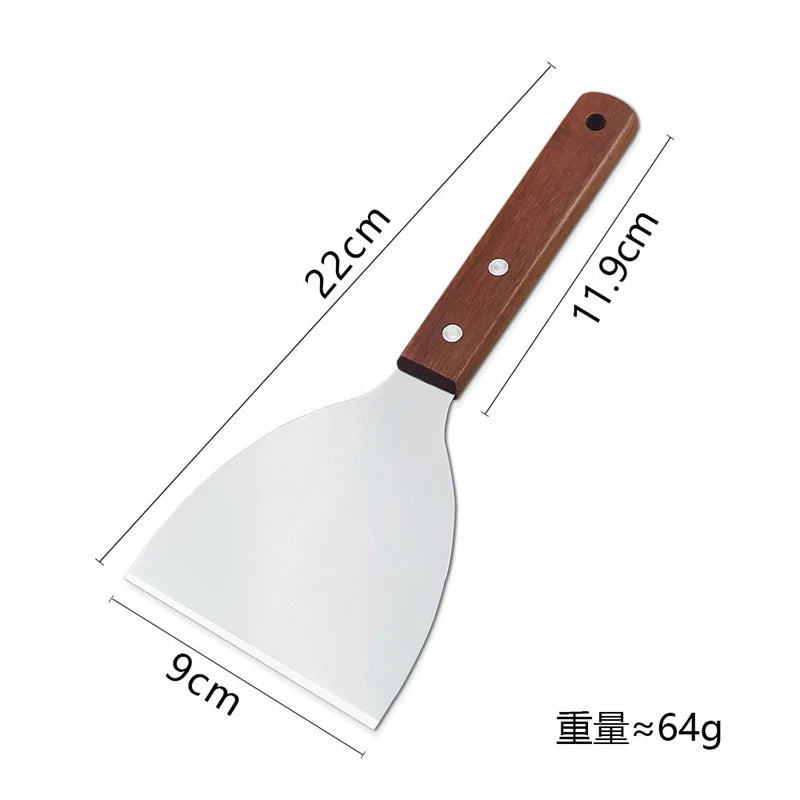 Stainless Steel Spatula Grill Scraper Non Stick Durable