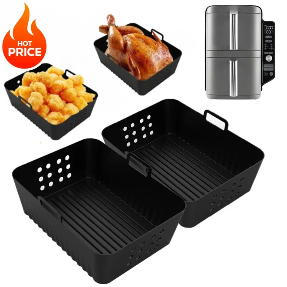 2pcs/1pcs Air Fryer Silicone Liners Ninja Sl400 Sl401