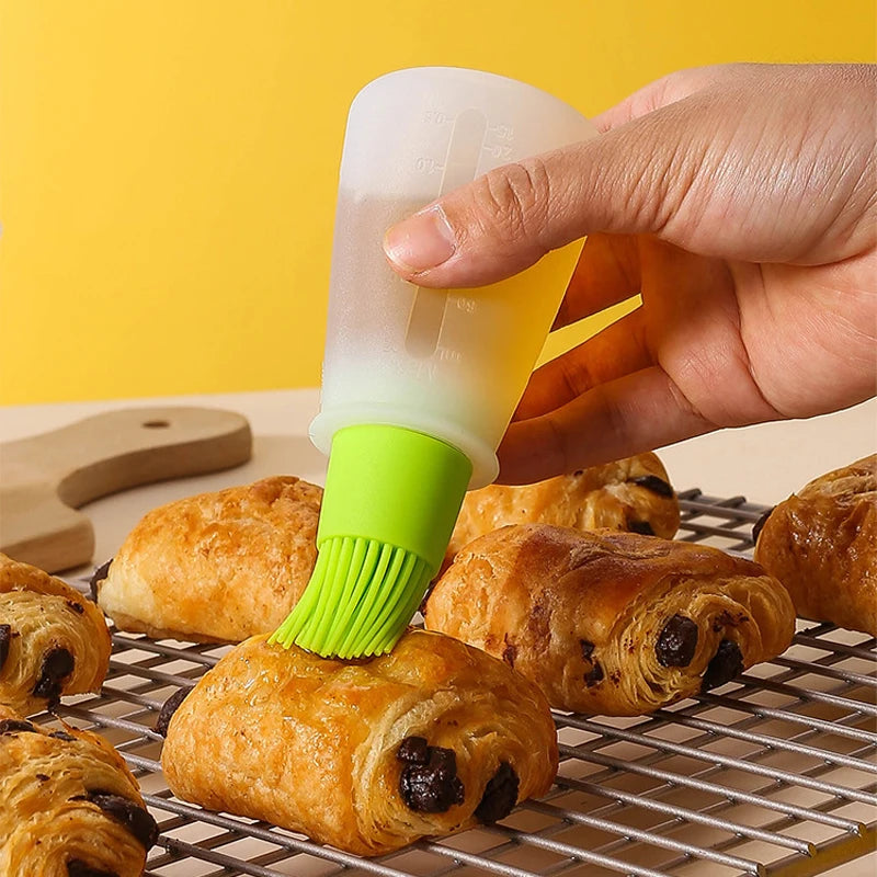 Barbecue Oil Brush Silicone Bbq Honey Oil Bottle