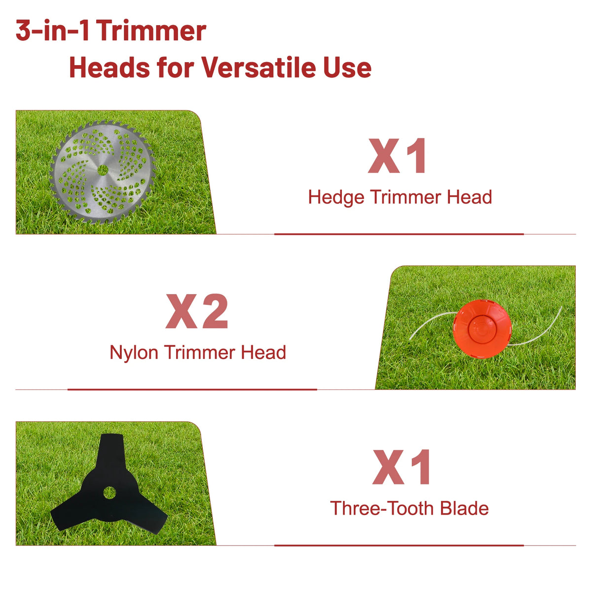 52cc Weed Wacker 2-Stroke Gas Grass Trimmer 4-In-1