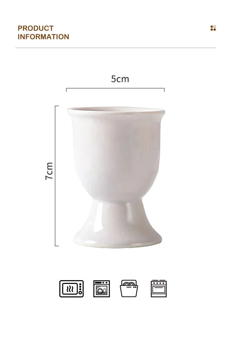 Ceramic Egg Cup Holders Macaron Color Creative Serving