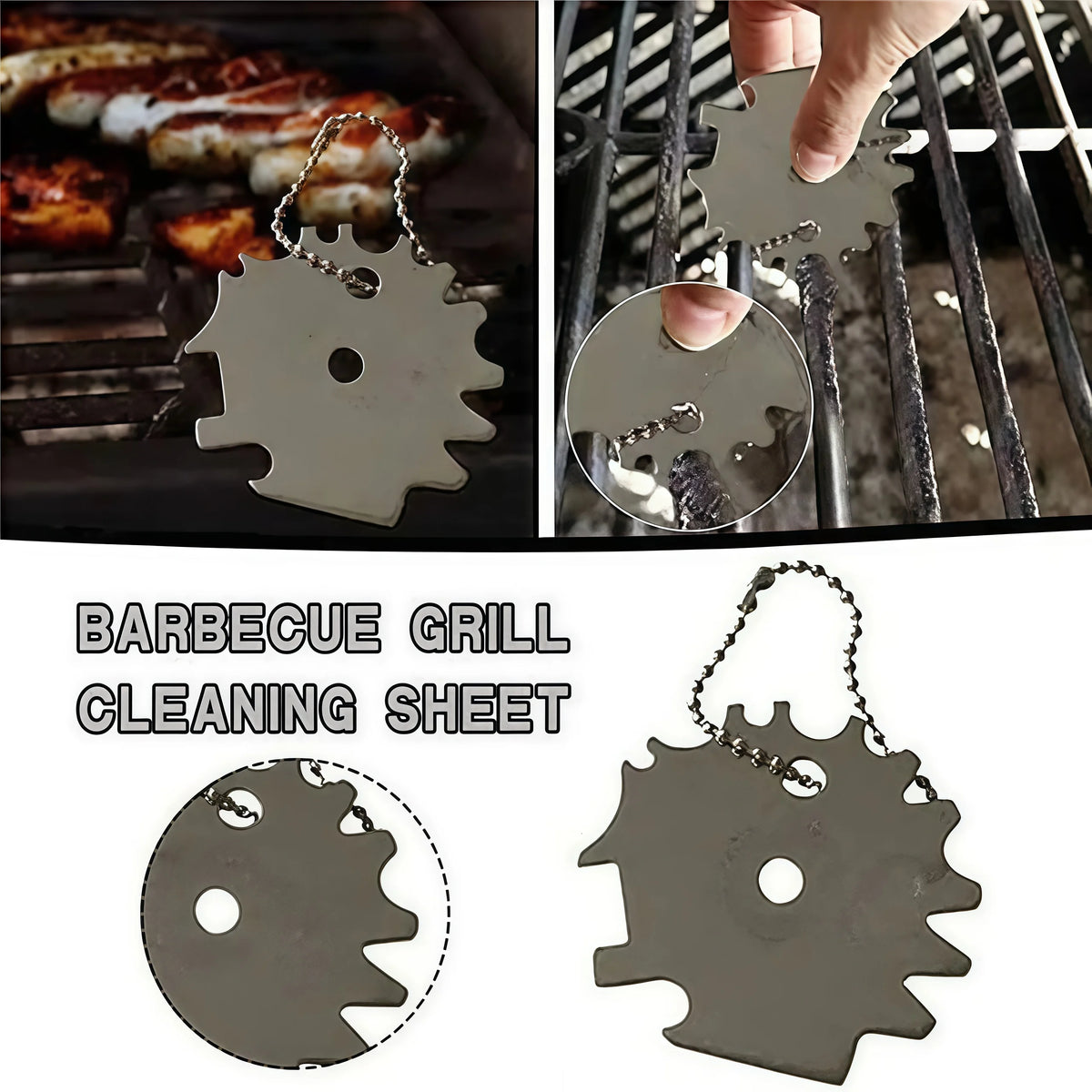 Bbq Grill Cleaner Heavy Duty Stainless Steel Scraper