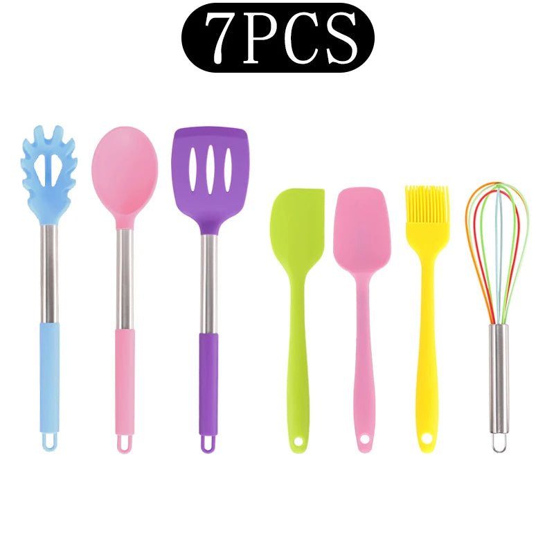Black Non-Stick Silicone Kitchenware Cooking Utensils Cookware