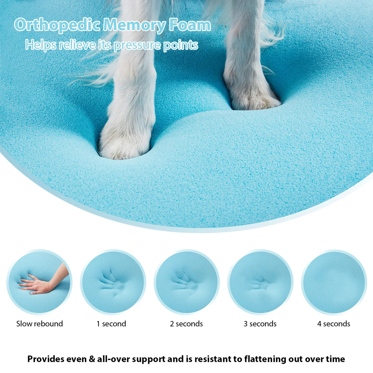Orthopedic Memory Sponge Dog Bed Universal C-Type Armrest