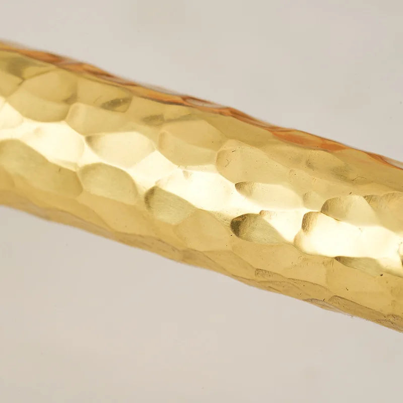 Solid Brass Wardrobe Handles Hammered Texture Handles Gold