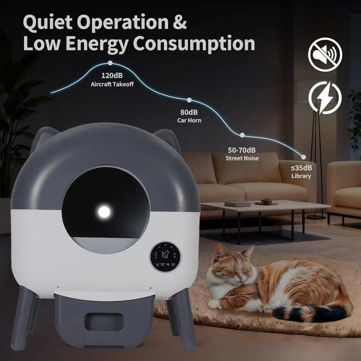 Hausprofi Smart Self Cleaning Litter Box Large Capacity