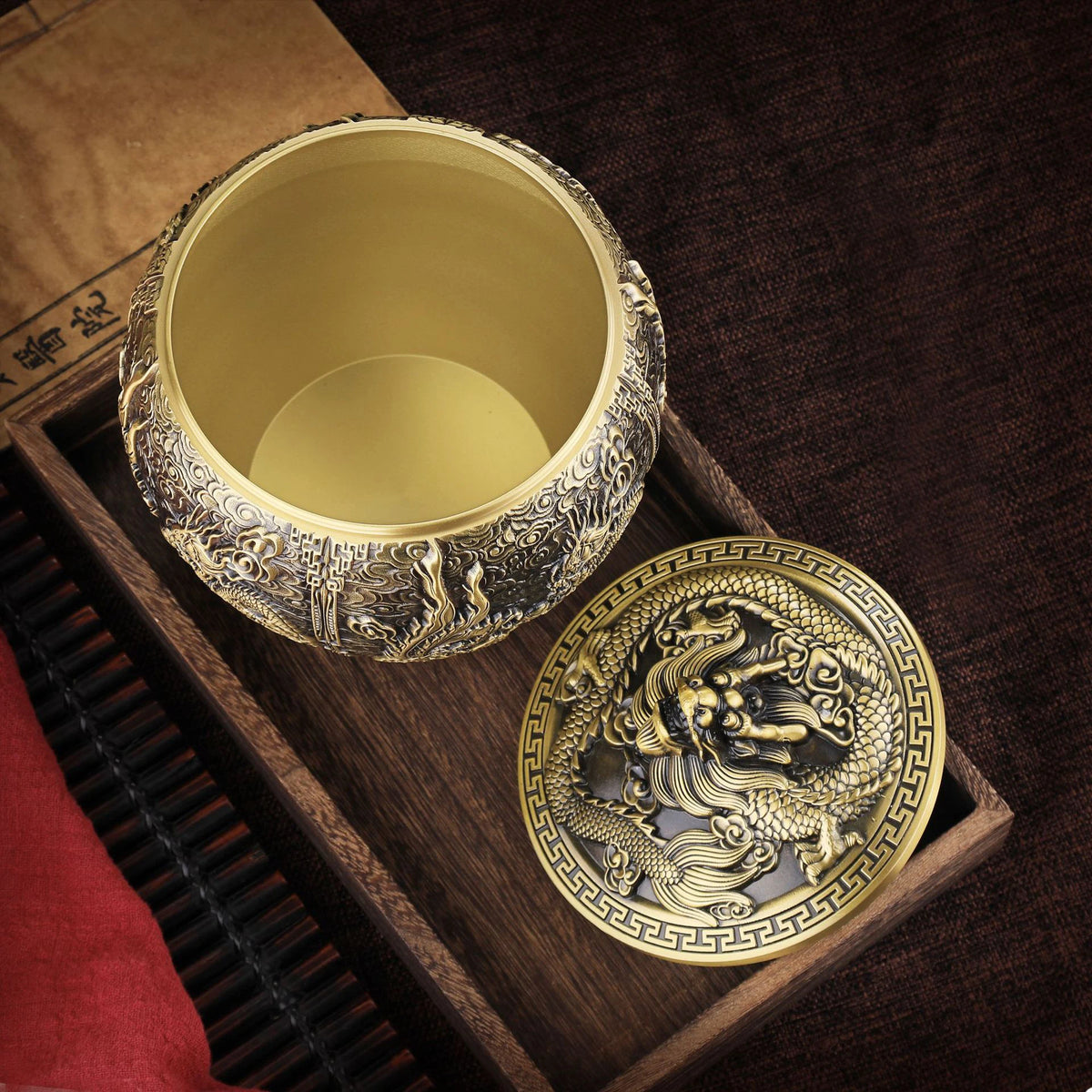 Retro Brass Tea Can Sugar Tea Jar Decorative