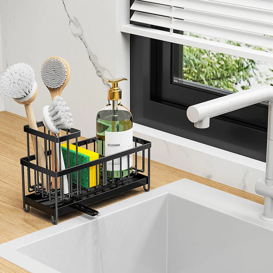 Sink Sponge Holder High Brush Rack Essential Countertop