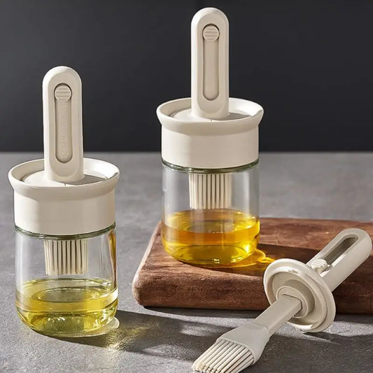 1pc Oil Dispenser Bottle Bpa-Free Heat-Resistant Silicone Brush
