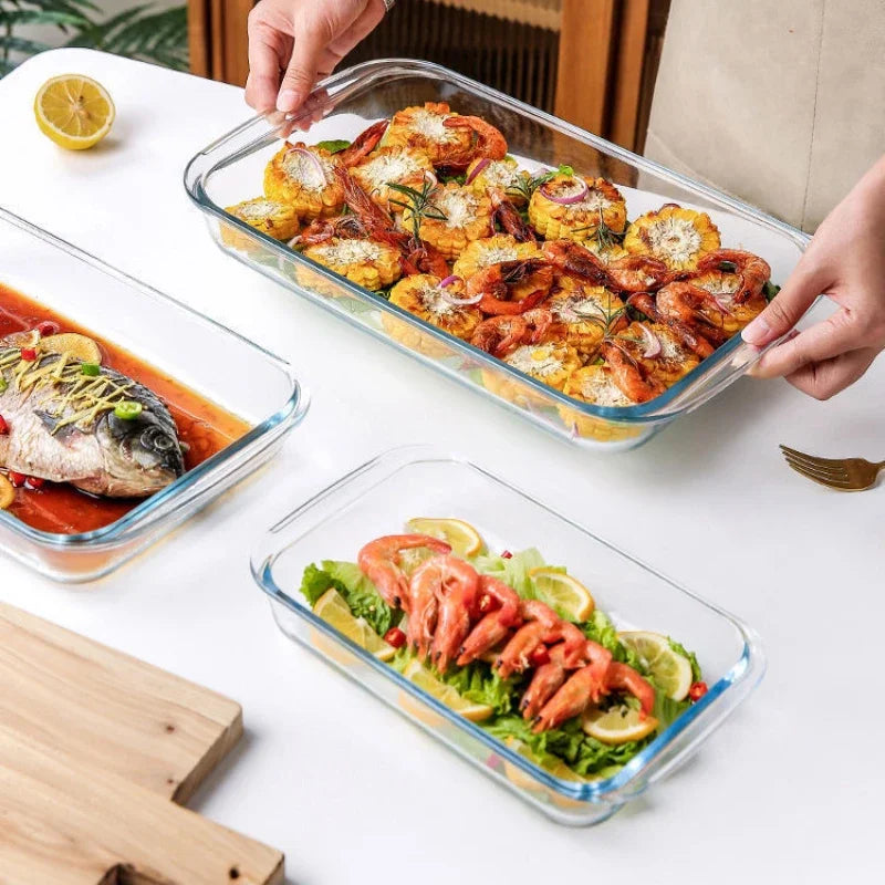 Bakeware Glass Platter Oven Baking Tray Baking Utensil
