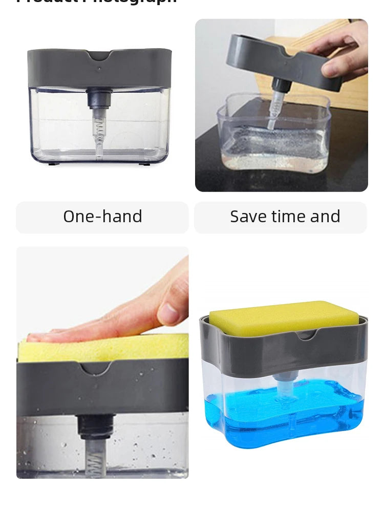 Detergent Press Soap Dispenser Pak Clean Cloth Dishwashing