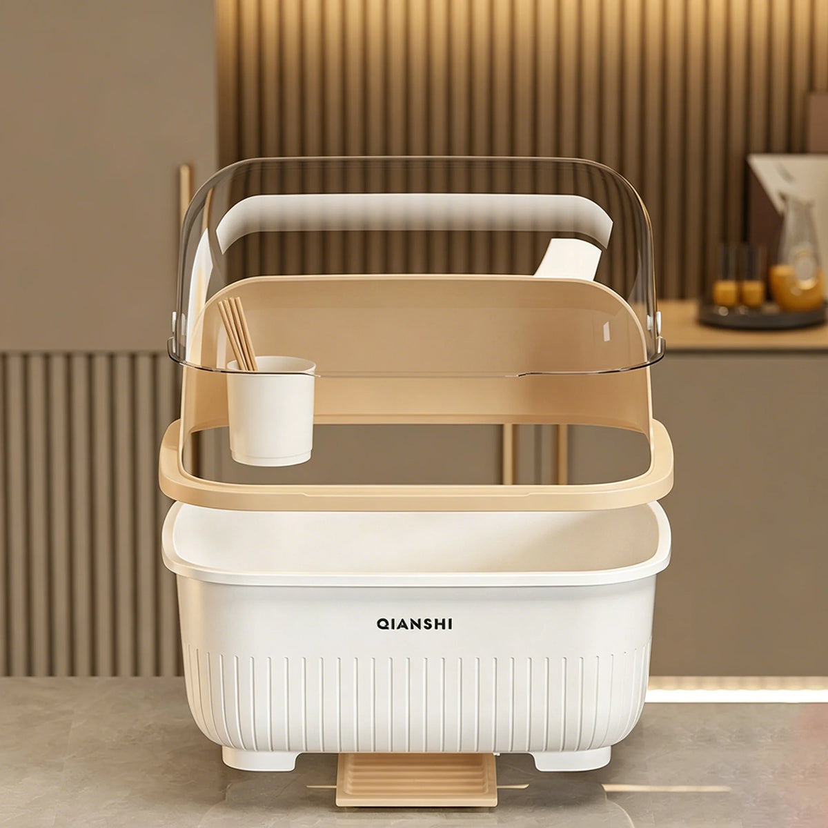 Dish Rack Protective Cover - Space-Saving Dust-Proof Storage