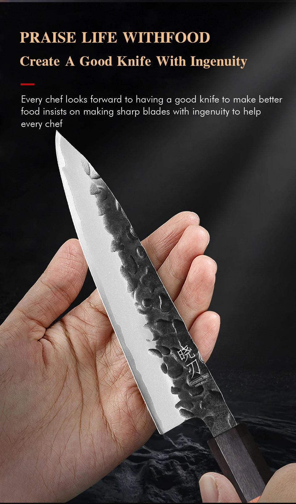 Utility Knife Layer Composite Steel Professional Chef Knives