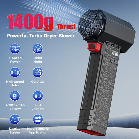 4000mah 4kg Thrust Air Blower Handheld Turbo Jet