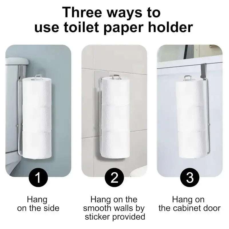 1/2/3pcs Wall Mounted Bathroom Organizer No Drill Paper