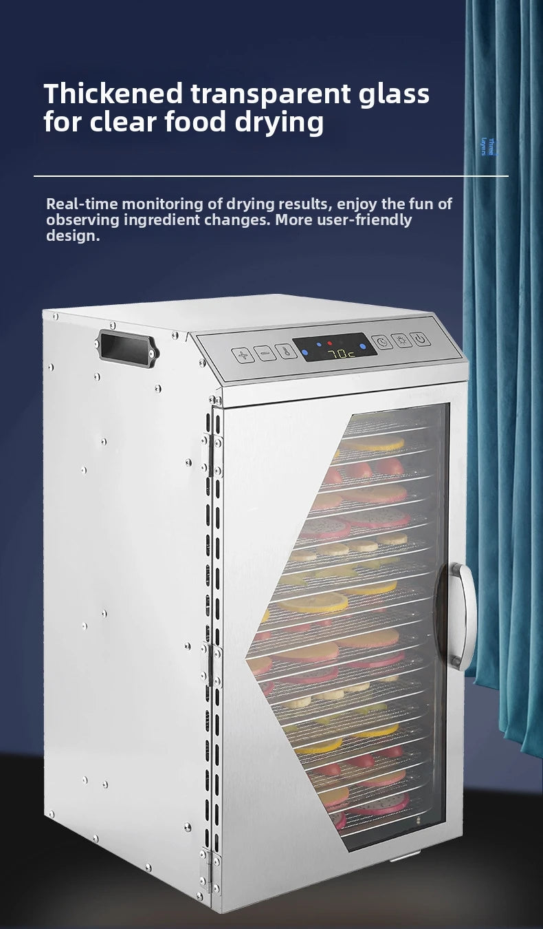 18-Tier Commercial Food Dehydrator Heavy-Duty Dryer Meat Fruits