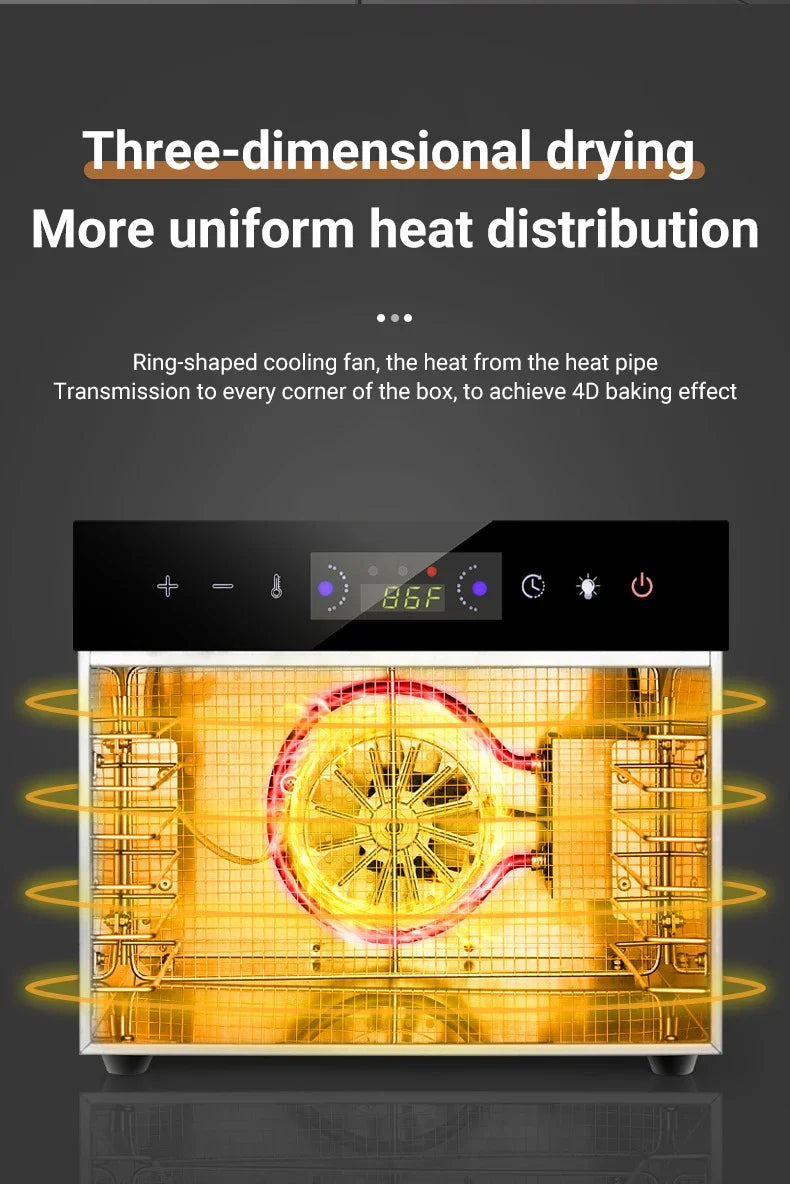 Divedeer 6-18 Layer Touch Screen Food Dehydrator Fruits