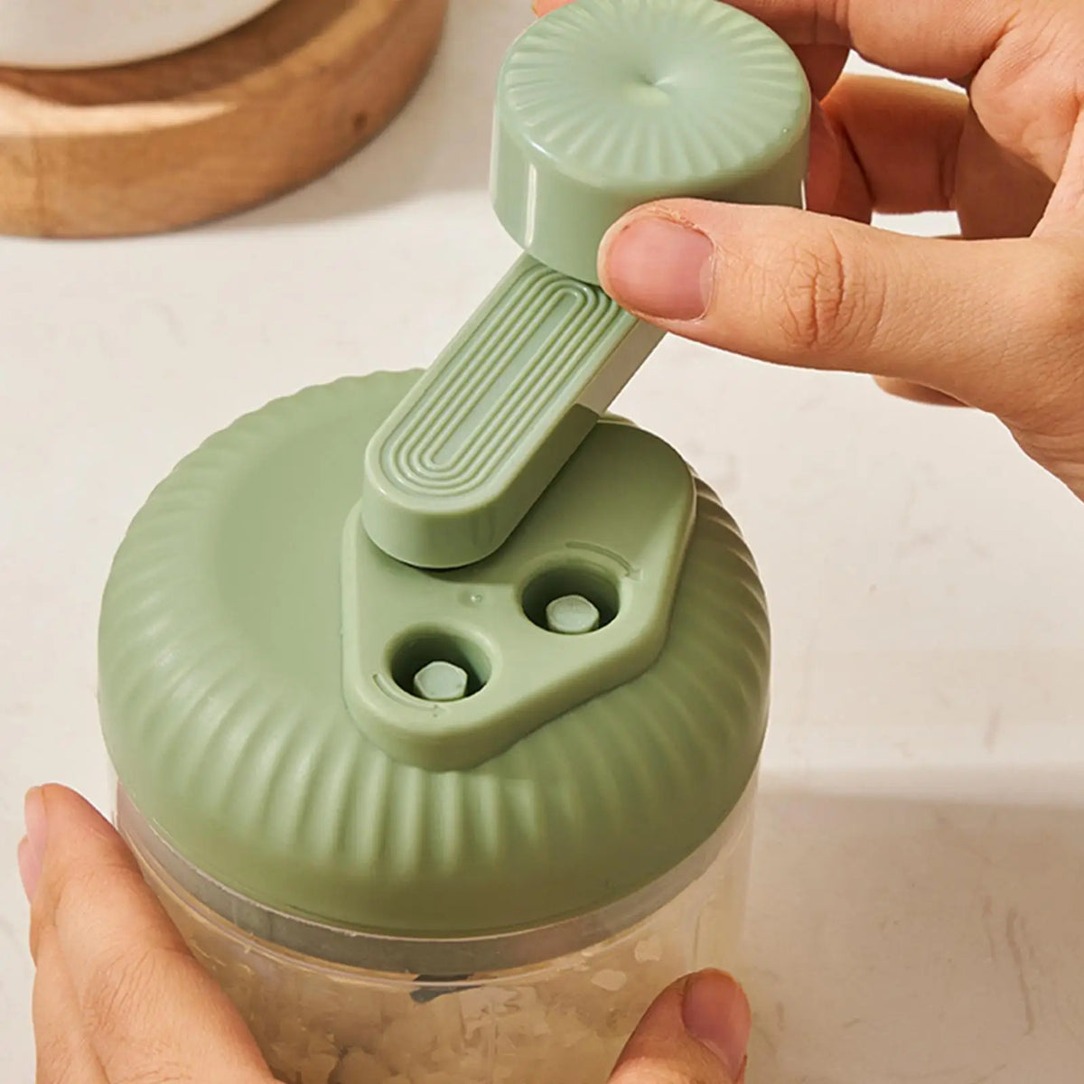 Vegetable Chopper Small Food Processor Hand-Cranked Food Chopper