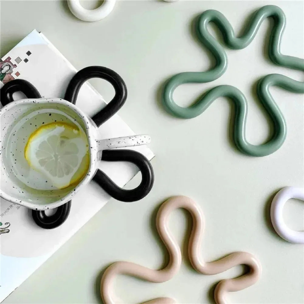 Geometrical Heat Resistant Silicone Mat Drink Cup Coasters