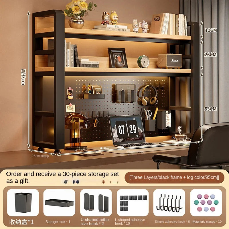 Desktop Shelving Unit Pegboard Desk/Computer Desk Multi-Layer