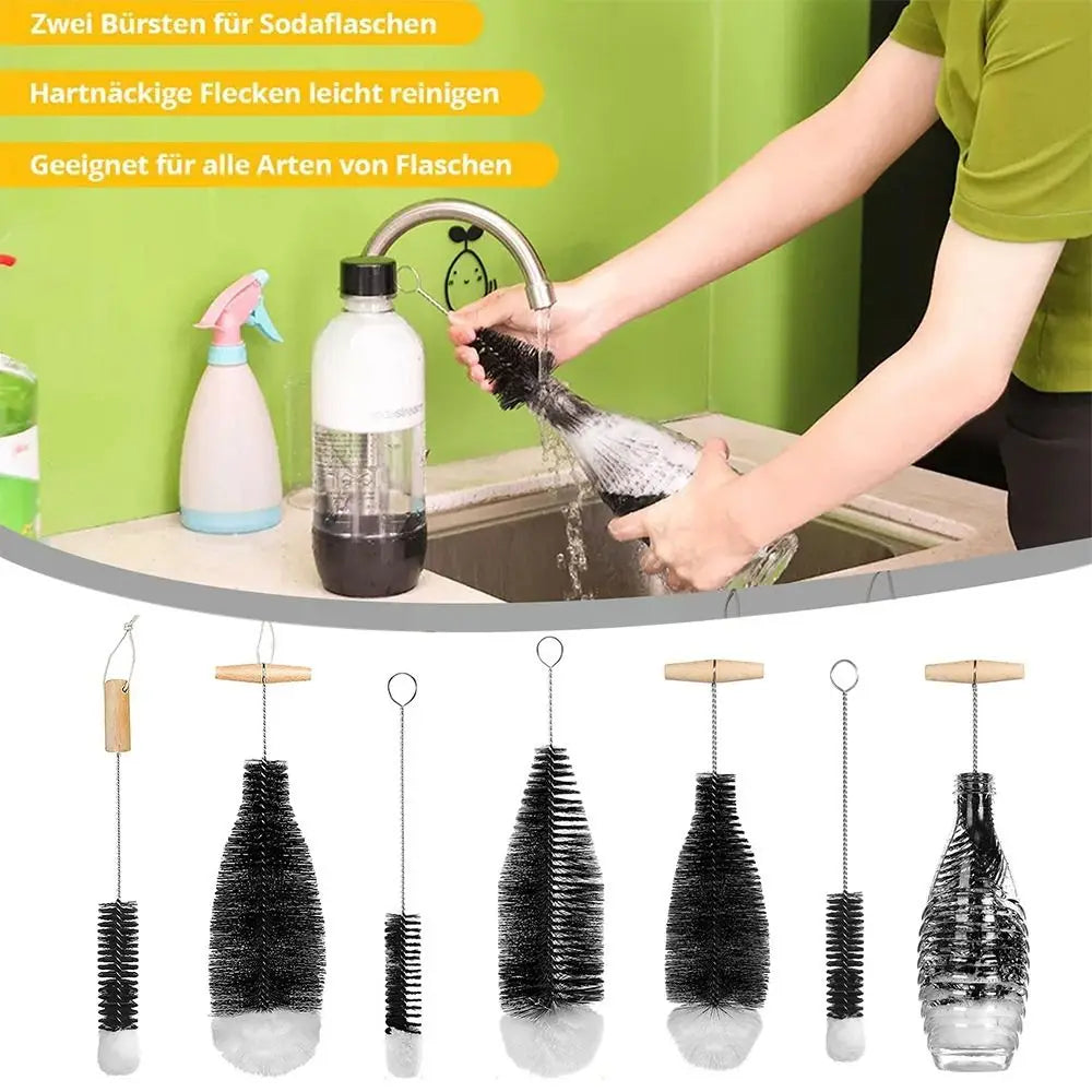 Soda Stream Bottle Brush Beechwood Handle Glassware Jars