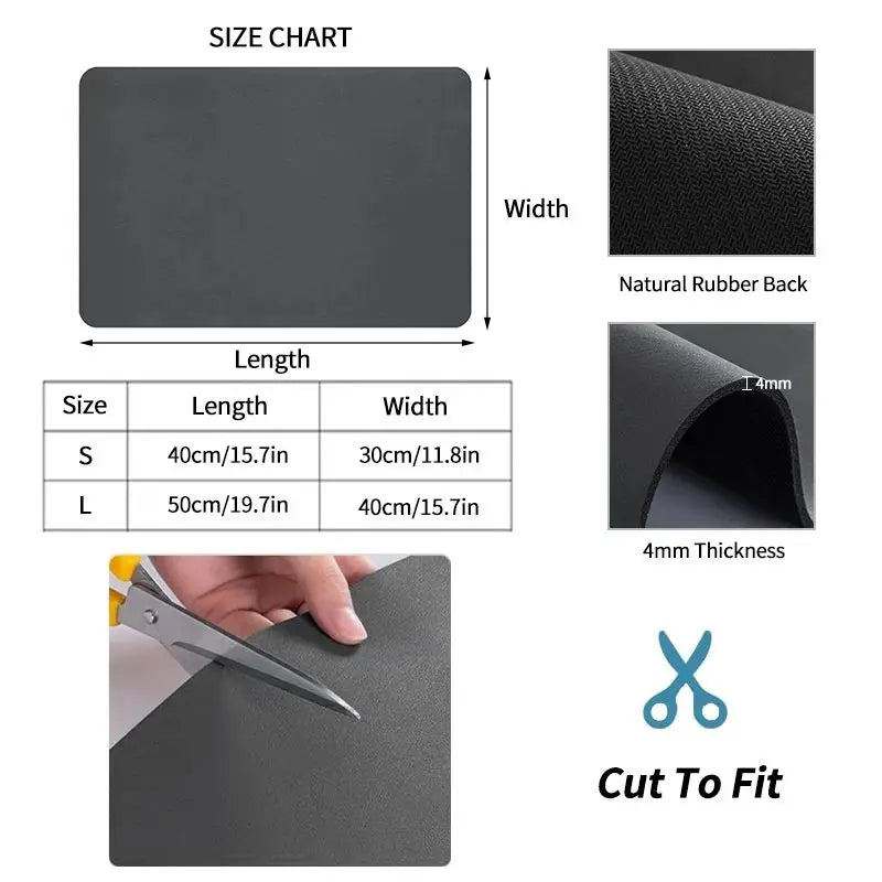 Diatomite Quick Dry Water Absorbent Pad - Dish