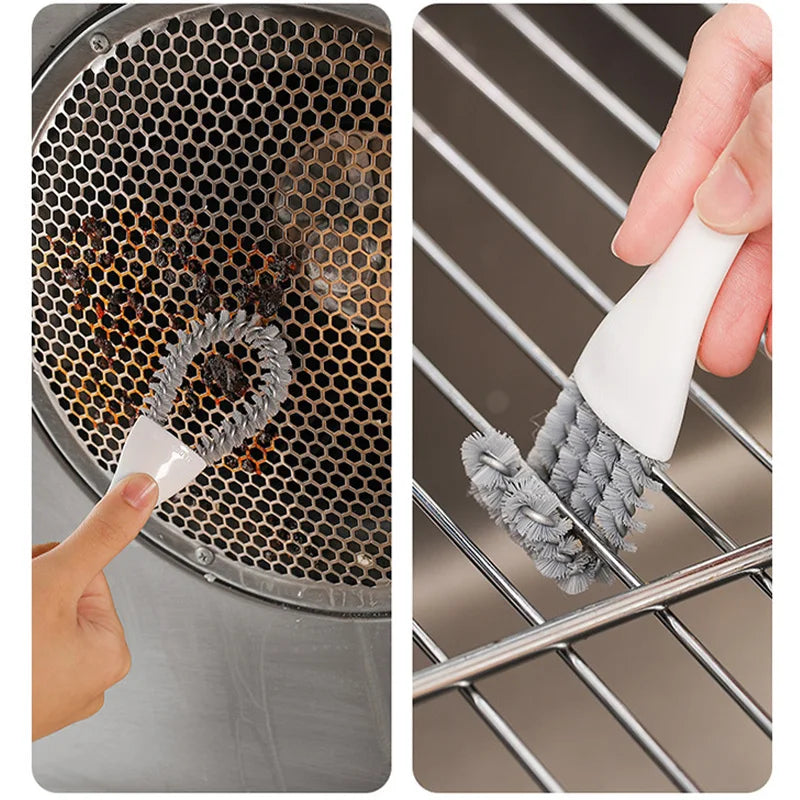 Houseeker Bbq Grill Barbecue Cleaning Brush V-Shaped Hooked
