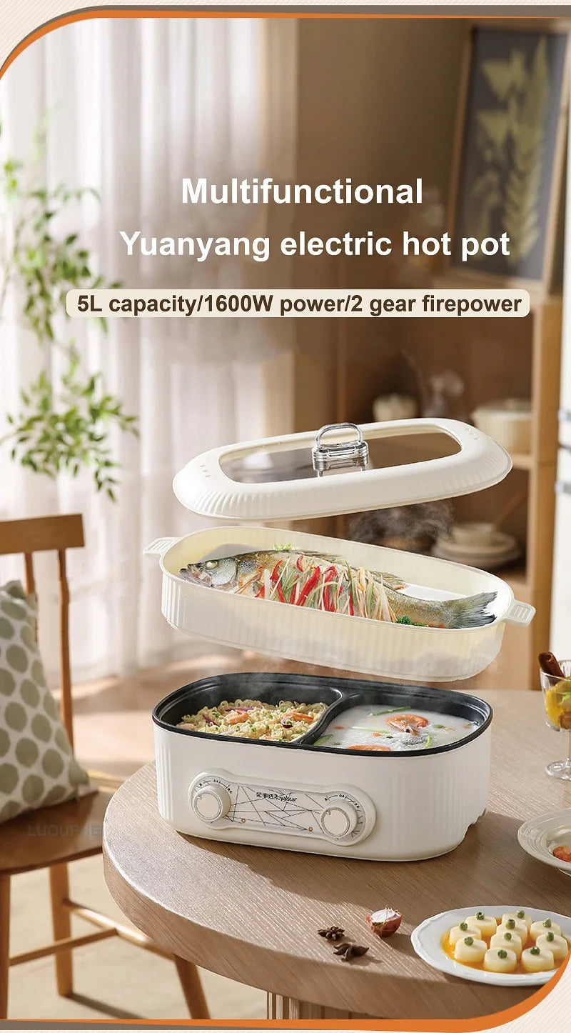 6l Double Liner Electric Pot Large Capacity Non-Stick