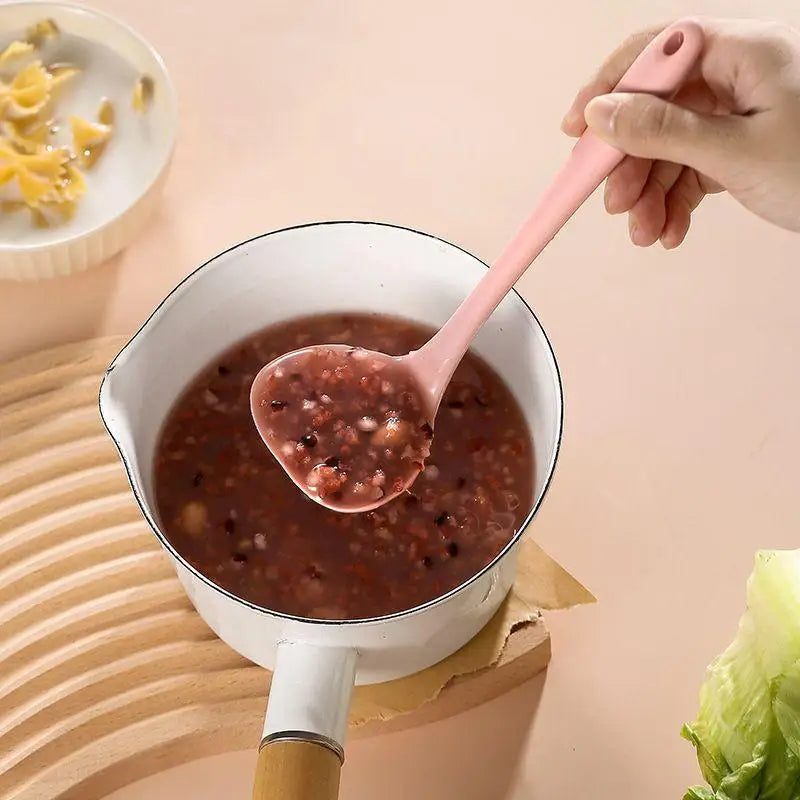 Long Handle Silicone Soup Spoon Large Ramen Noodles