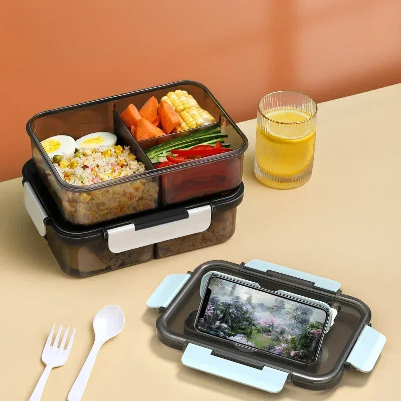 Compartment 1500ml Lunch Box Kids Students Office Bento
