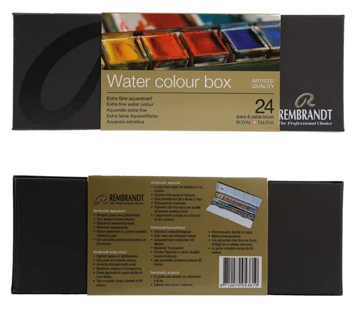 Rembrandt Artist Solid Watercolor Paint 48/36/24/12 Color Half