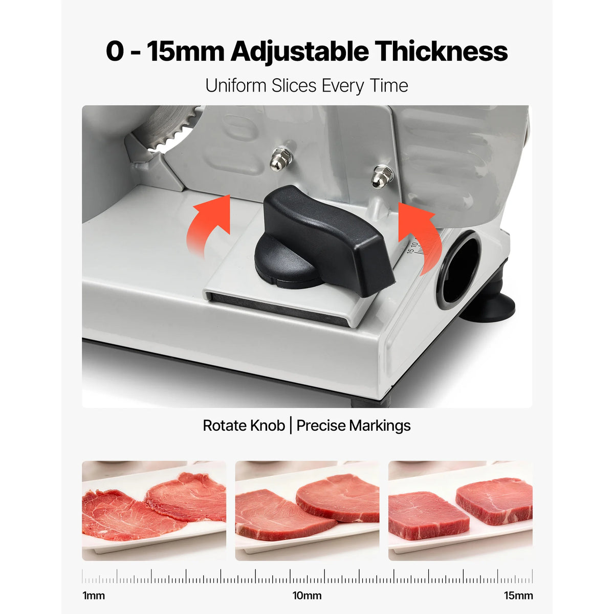 Succebuy 7-10 Inch Meat Slicer Electric Deli Slicer