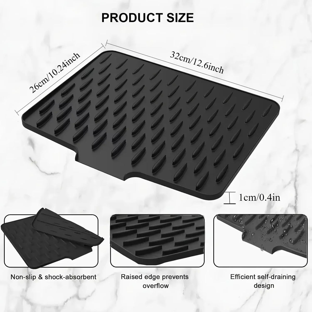 Model Silicone Drain Mat Sink Fruit Vegetable Dish