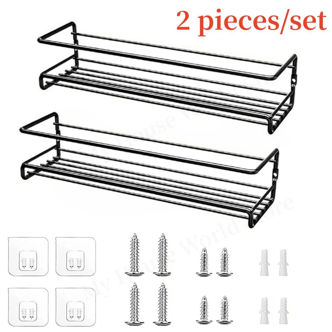 Organizer Metal Hanging Spice Racks Restaurant Wall-Mounted