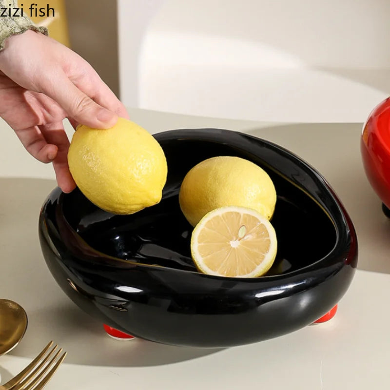 Ceramic Fruit Bowl Salad Bowl Fruit Basket Candy