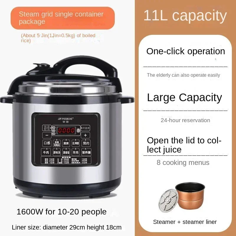 Commercial Electric Pressure Cooker Large Capacity Intelligent
