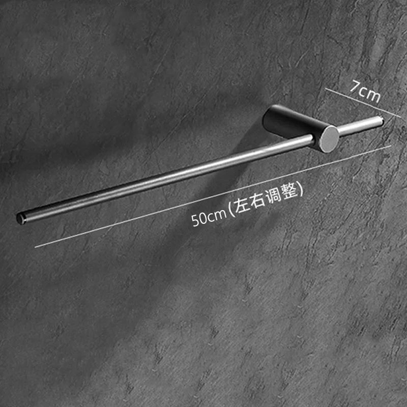 40/50/60/70/80cm Movable Towel Rack Bath Towel Holder Wall