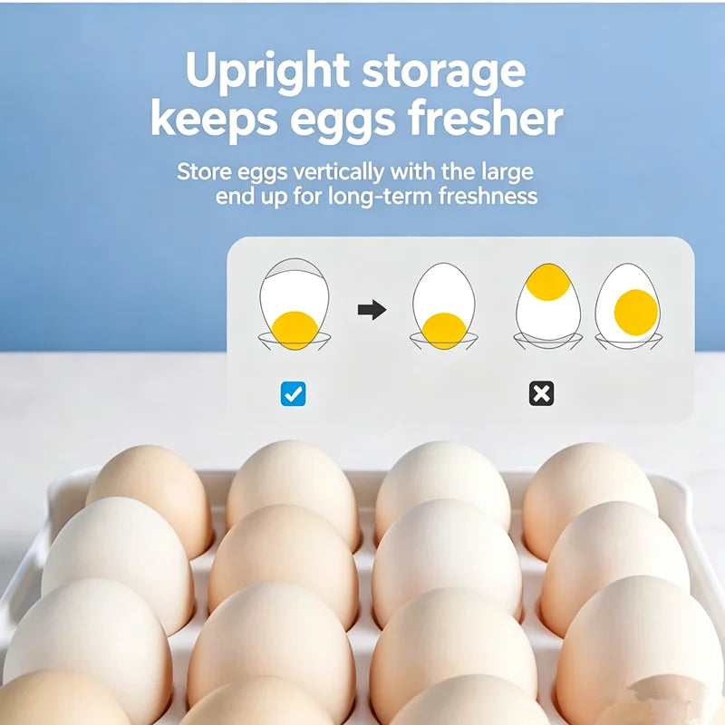 Double Layer Pull-Out Drawer Egg Holder Refrigerator Egg