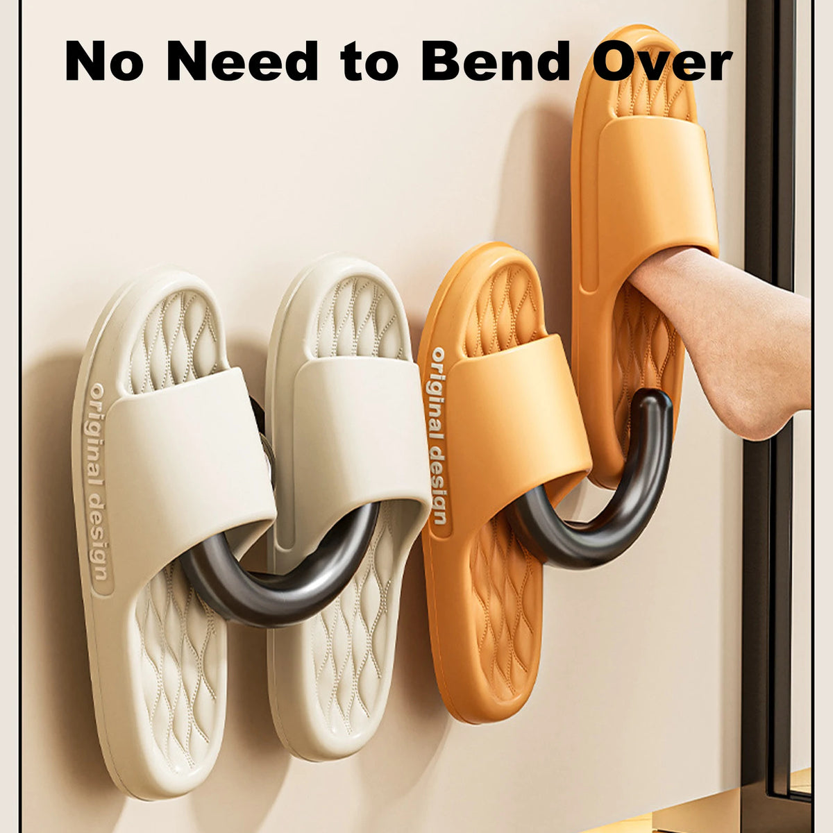 Slippers Rack No Punching Bathroom Simple Slipper Hook
