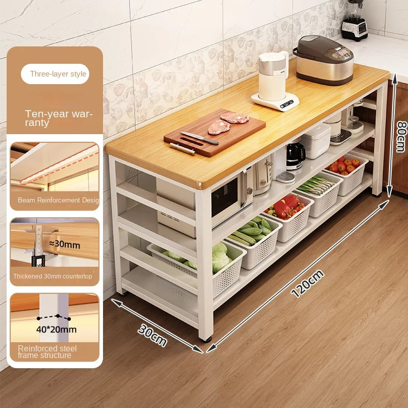 Storage Rack Floor-Standing Multi-Tiered Workbench Storage
