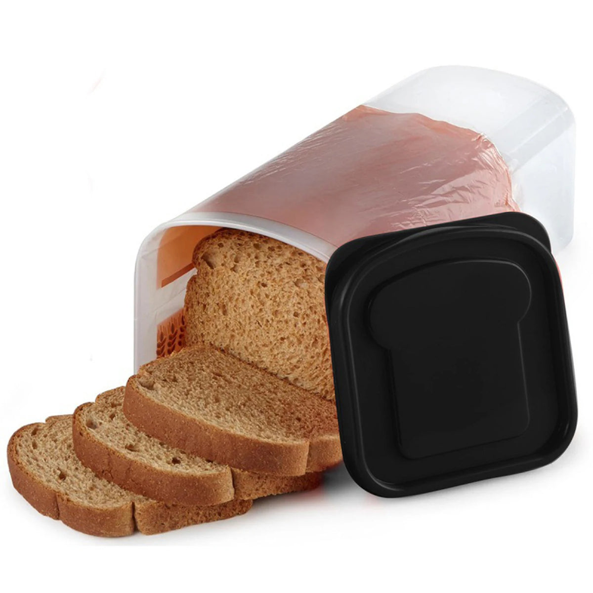 Empty Airtight Bread Box Cabinet Plastic Food Storage